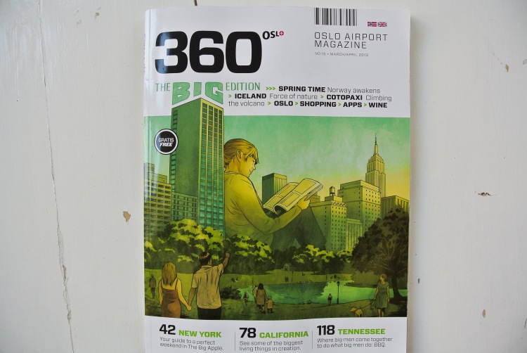Coveret til den nyeste utgaven av 360 Oslo airport magazine. 
